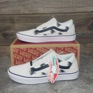 New Vans Unisex‎ Comfycush Old Skool White Sneakers Sixty Sixers Skater Casual